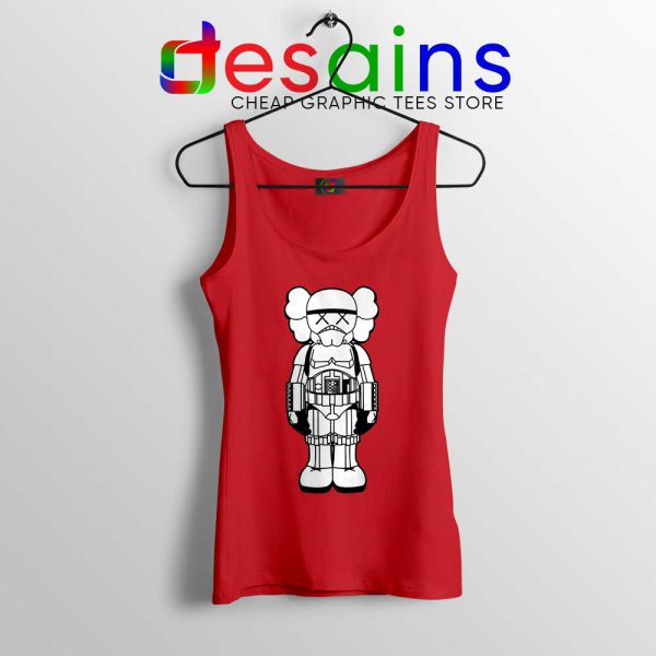 Stormtrooper KAWS Funny Red Tank Top Star Wars Merch Tops