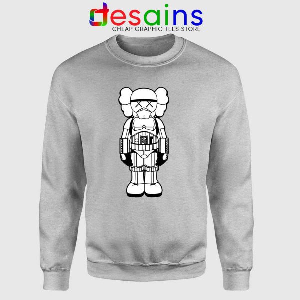 Stormtrooper KAWS Funny Sport Grey Sweatshirt Star Wars Merch Sweaters