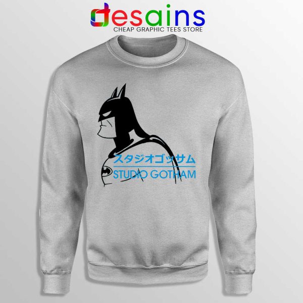 Studio Gotham Japanese SPort Grey Sweatshirt Batman DC Merch Sweaters