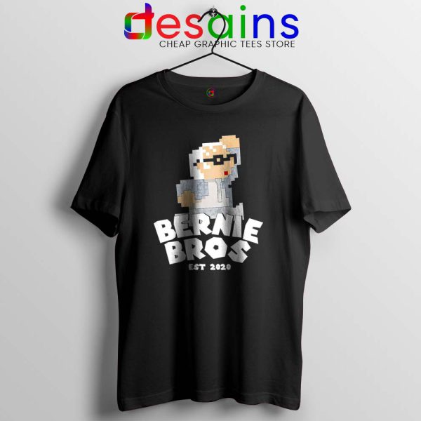 Super Bernie Bros Black Tshirt Funny Super Mario Bros Tees