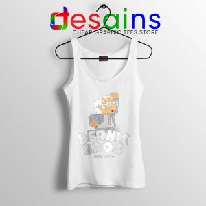 Super Bernie Bros White Tank Top Funny Super Mario Bros Tops