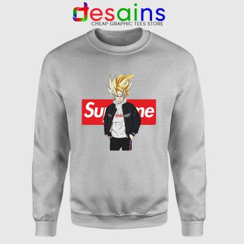Super Saiyan Supreme Style Sport Grey Sweatshirt Goku Dragon Ball