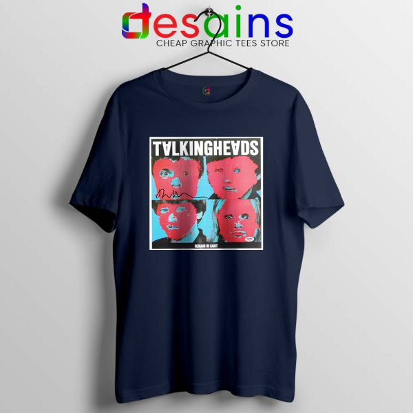 Talking Heads Band Navy Tshirt Psycho Killer Song Tees