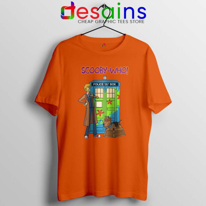 Tardis Scooby Who Orange Tshirt Scooby Doo Where Are You Tees