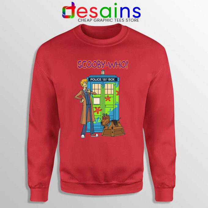 Tardis Scooby Who Red Sweatshirt Scooby Doo Where Are You