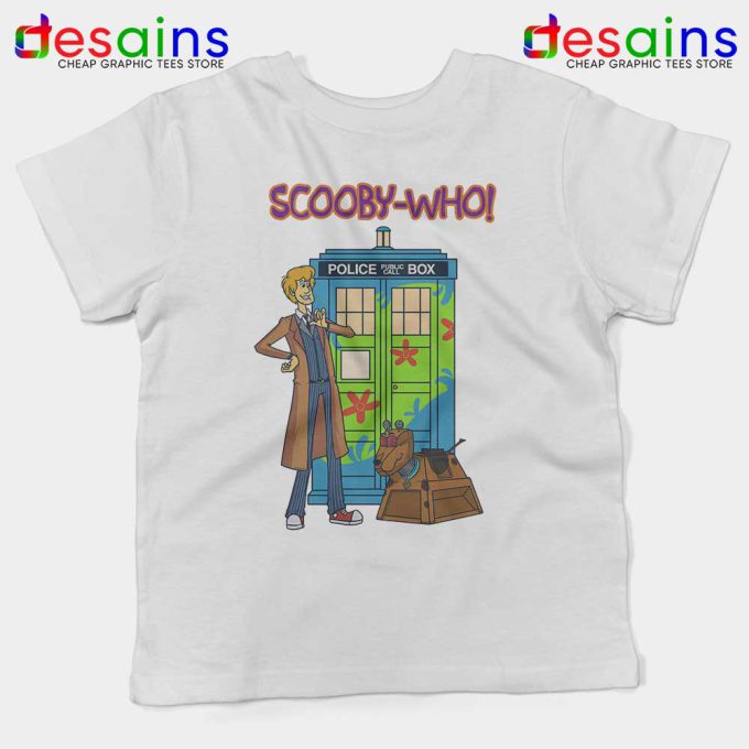 Tardis Scooby Who White Kids Tshirt Scooby Doo Where Are You