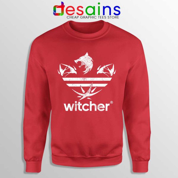 The Witcher Three Stripes Logo Red Sweatshirt Netflix TV Series