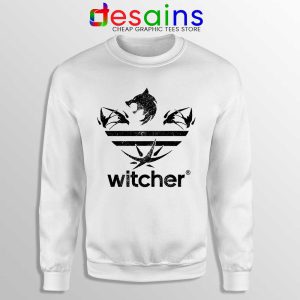 The Witcher Three Stripes Logo White Sweatshirt Netflix TV Series