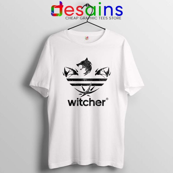 The Witcher Three Stripes Logo White Tshirt Netflix TV Series Tees