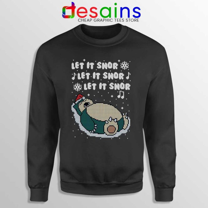 Ugly Christmas Snorlax Sweatshirt Let It Snor Sweaters S-3XL