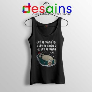 Ugly Christmas Snorlax Tank Top Let It Snor Tops Size S-3XL