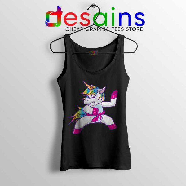 Unicorn Karate Martial Arts Black Tank Top Taekwondo Unicorn Tops