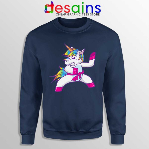 Unicorn Karate Martial Arts Navy Sweatshirt Taekwondo Unicorns