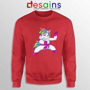 Unicorn Karate Martial Arts Red Sweatshirt Taekwondo Unicorns