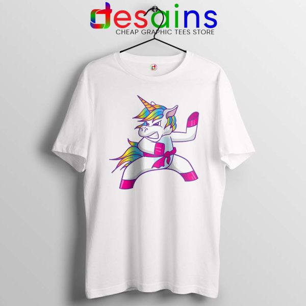 Unicorn Karate Martial Arts White Tshirt Taekwondo Unicorn Tees