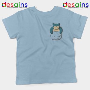 Best Pocket Snorlax Light Blue Kids Tshirt Pokémon Sleep Youth Tees