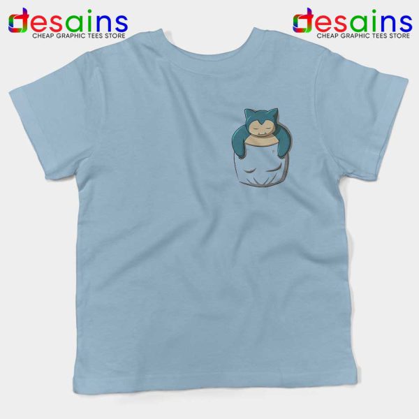 Best Pocket Snorlax Light Blue Kids Tshirt Pokémon Sleep Youth Tees