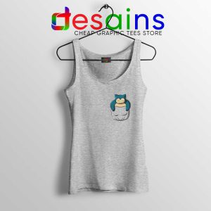 Best Pocket Snorlax SPort Grey Tank Top Pokémon Sleep Tops