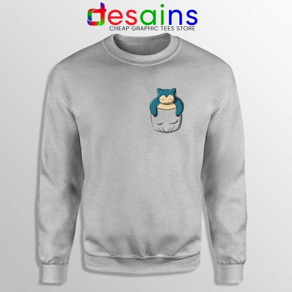 Best Pocket Snorlax Sport Grey Sweatshirt Pokémon Sleep Sweaters