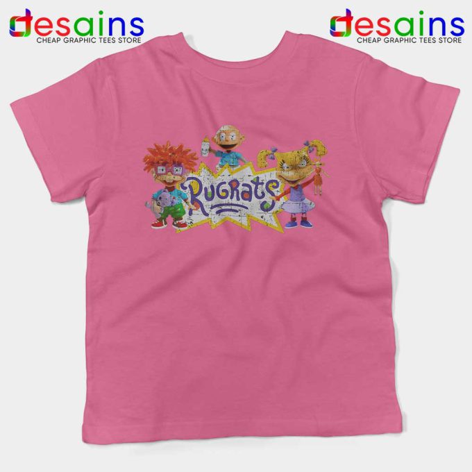 Buy Rugrats Distressed Pink Kids Tshirt TV Series Rugrats Youth Tees