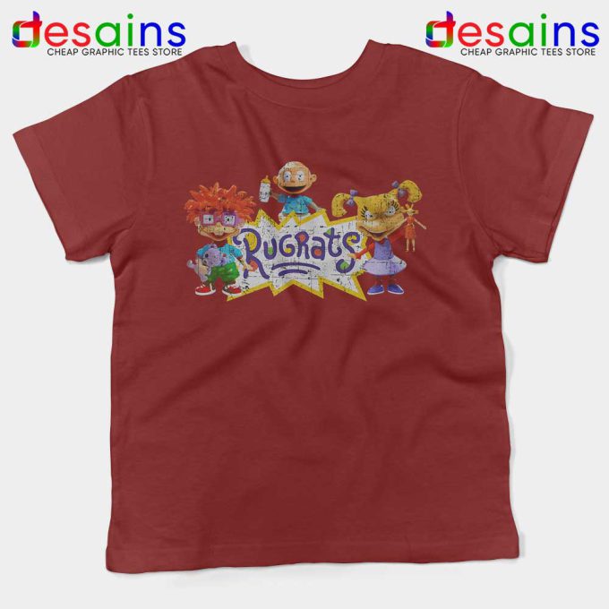 Buy Rugrats Distressed Red Kids Tshirt TV Series Rugrats Youth Tees
