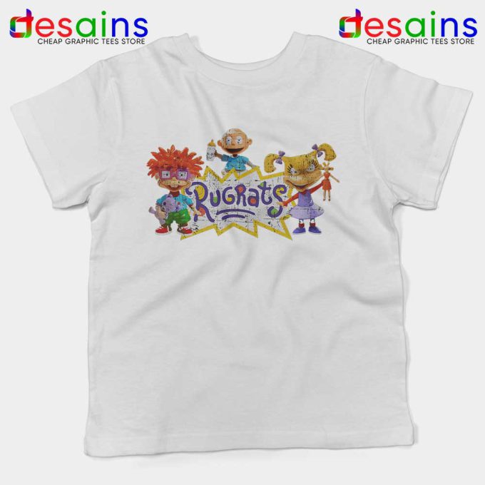 Buy Rugrats Distressed White Kids Tshirt TV Series Rugrats Youth Tees