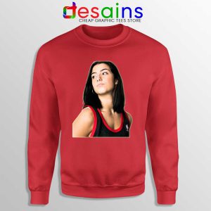 Charli D Amelio All Smiles Red Sweatshirt TikTok Content Sweaters