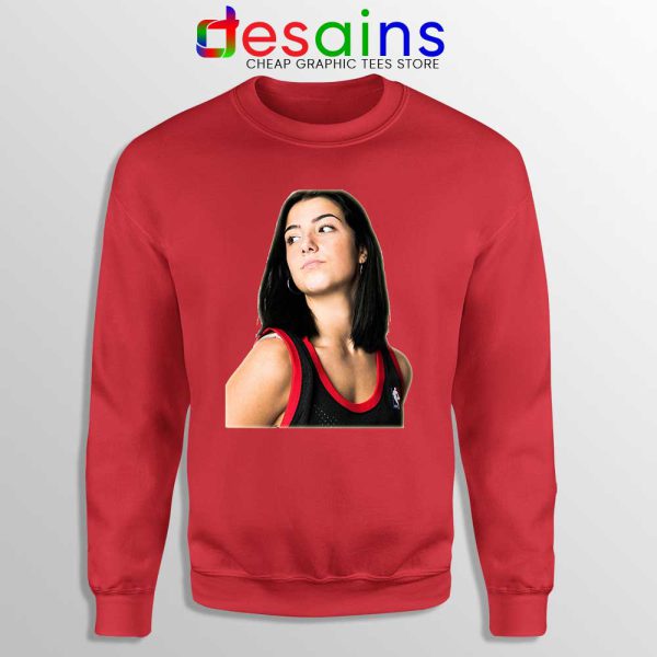 Charli D Amelio All Smiles Red Sweatshirt TikTok Content Sweaters