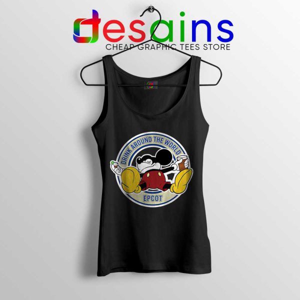 Drunk Mickey Around The World Tank Top Epcot Disney Tops S-3XL