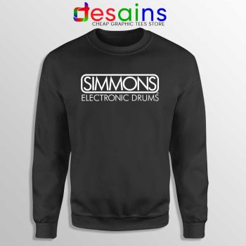 Electronic Drums Logo Black Sweatshirt Simmons Drums Sweaters