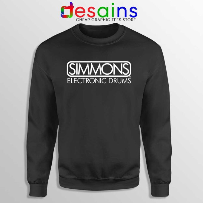 Electronic Drums Logo Black Sweatshirt Simmons Drums Sweaters