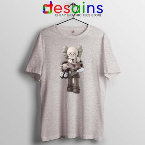 KAWS Carries Two Smaller Sport Grey Tshirt KAWS Clean Slate Tees