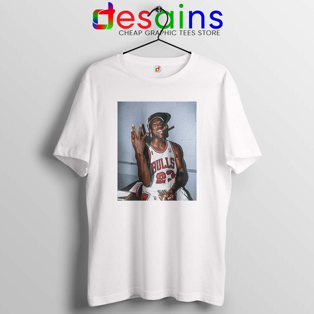 Michael Jordan Cigar Vintage T Shirt -  - Cheap Graphic Tees