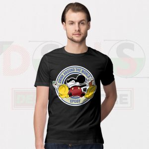 Mickey Drinking Around the World T-Shirt – Funny EPCOT Parody Tee
