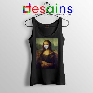 Mona Lisa Corona Virus Black Tank Top Leonardo da Vinci Tops S-3XL