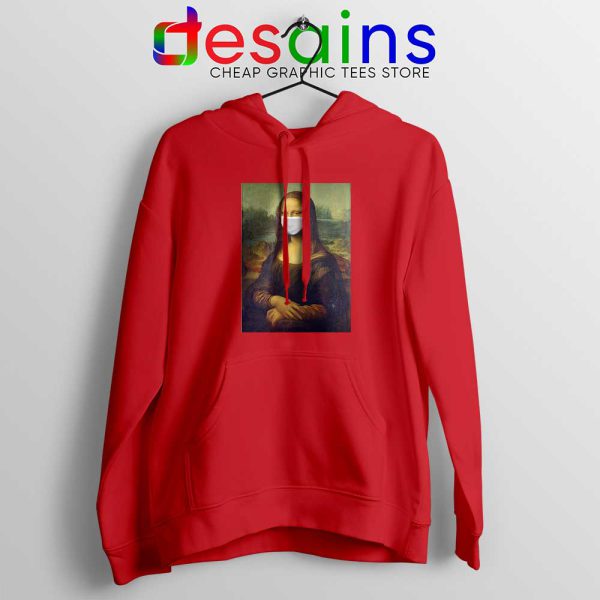 Mona Lisa Corona Virus Red Hoodie Leonardo da Vinci Jacket