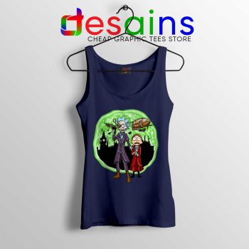 Other Worlds Rick And Morty Navy Tank Top Get Schwifty Tops