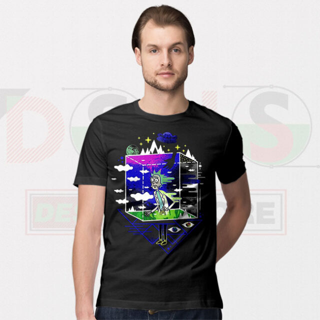 Rick Sanchez Dimensional Art T-Shirt: Trippy 3D Rick and Morty Fan Merch