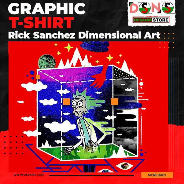 Rick Sanchez Dimensional Graphic T-Shirt Fan Art