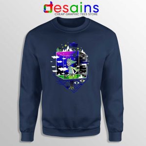 Rick Sanchez Dimensional Navy Sweatshirt Rick and Morty Sweaters