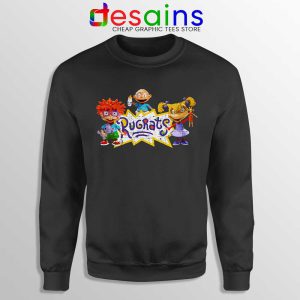 Rugrats Distressed Black Sweatshirt Rugrats Distressed Sweaters S-3XL