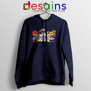 Rugrats Distressed Navy Hoodie TV Series Rugrats Jacket S-2XL