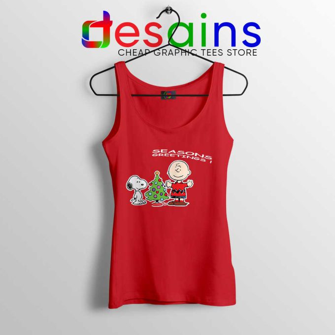 Snoopy And Charlie Brown Christmas Red Tank Top Holiday Gifts Tops
