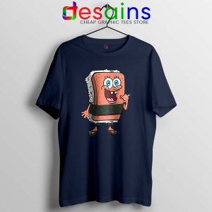 SpamBob Square Navy Tshirt Funny Spam Musubi Tees