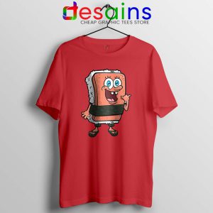 SpamBob Square Red Tshirt Funny Spam Musubi Tees