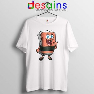 SpamBob Square White Tshirt Funny Spam Musubi Tees