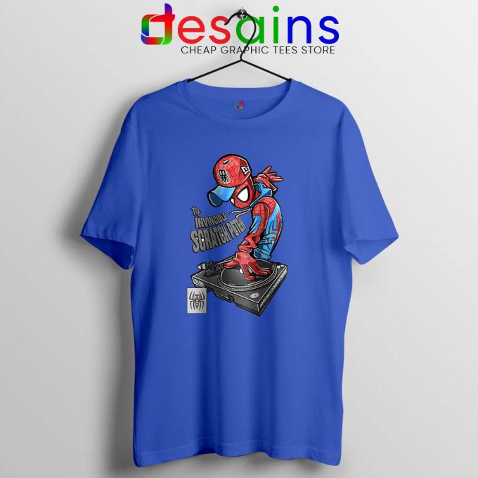 Spider Man Dj Marvel Comics Blue Tshirt Peter Parker Tees