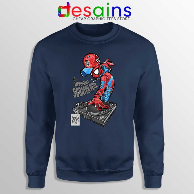 Spider Man Dj Marvel Comics Navy Sweatshirt Peter Parker Sweaters