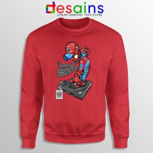 Spider Man Dj Marvel Comics Red Sweatshirt Peter Parker Sweaters