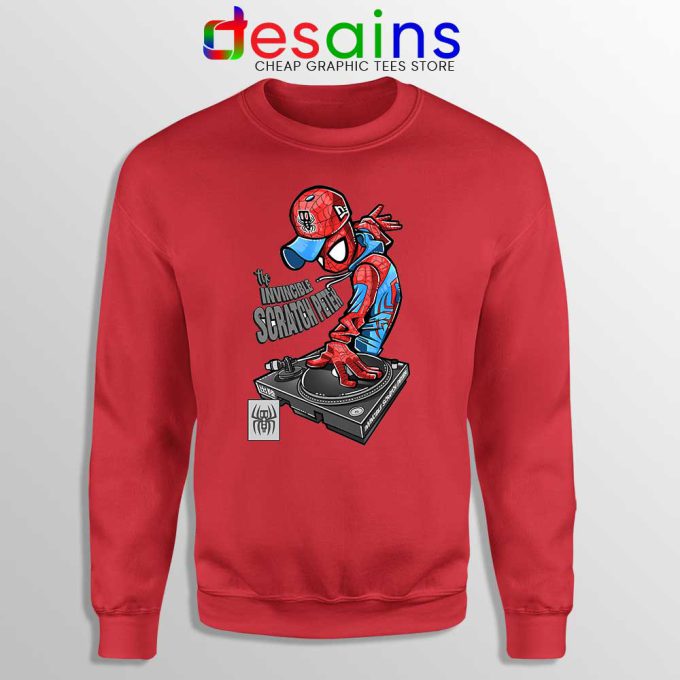 Spider Man Dj Marvel Comics Red Sweatshirt Peter Parker Sweaters